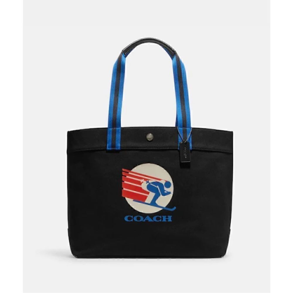 🔥🎁NWT! Coach Tote Handbag 38 Ski Graphic Canvas XL Msrp:$328.00
